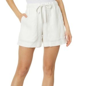 Vince Women's Tie Front Mid Rise Off White Pull On Shorts Size Xtra Large NEW.